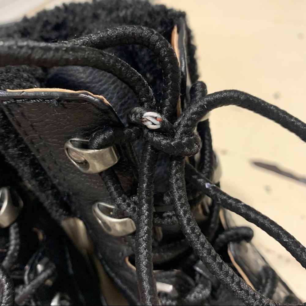 Indigo Irard Black Lace Up Sherpa Hiker Boot 5.5 - Picture 15 of 15